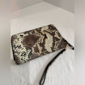 Nordstrom Snakeskin Travel Wristlet Wallet